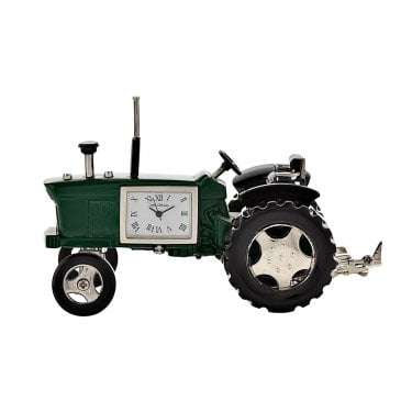 Miniature Clock Green & Black Tractor 70 x 110mm