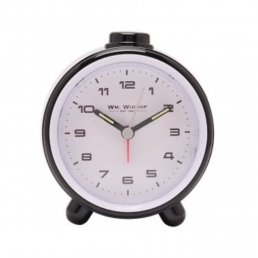 Round Black Sweep Movement & Snooze Alarm Clock 105x100mm