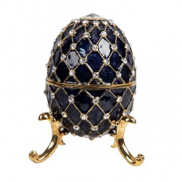 Treasured Trinkets - Large Blue Egg 100 x 65mm