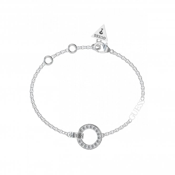 Guess Jewellery Guess Circle Lights CZ Silver Tone Bracelet 18.5-22cm
