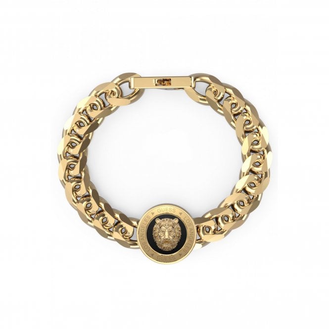 Guess Jewellery Guess Gents Lion King Yellow Gold Tone Bracelet