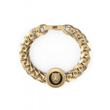 Guess Gents Lion King Yellow Gold Tone Bracelet