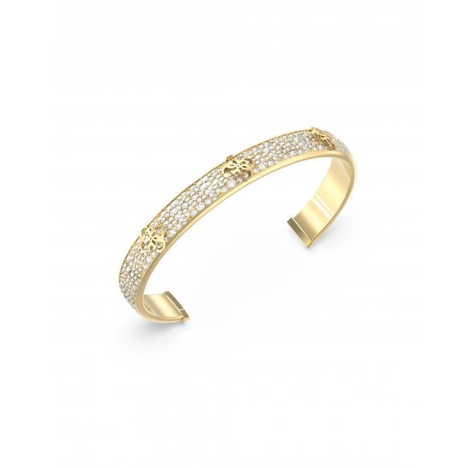 Guess Jewellery Guess 4G Crystal Gold Tone Bangle 5.5 x 4.5cm