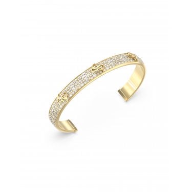 Guess 4G Crystal Gold Tone Bangle 5.5 x 4.5cm