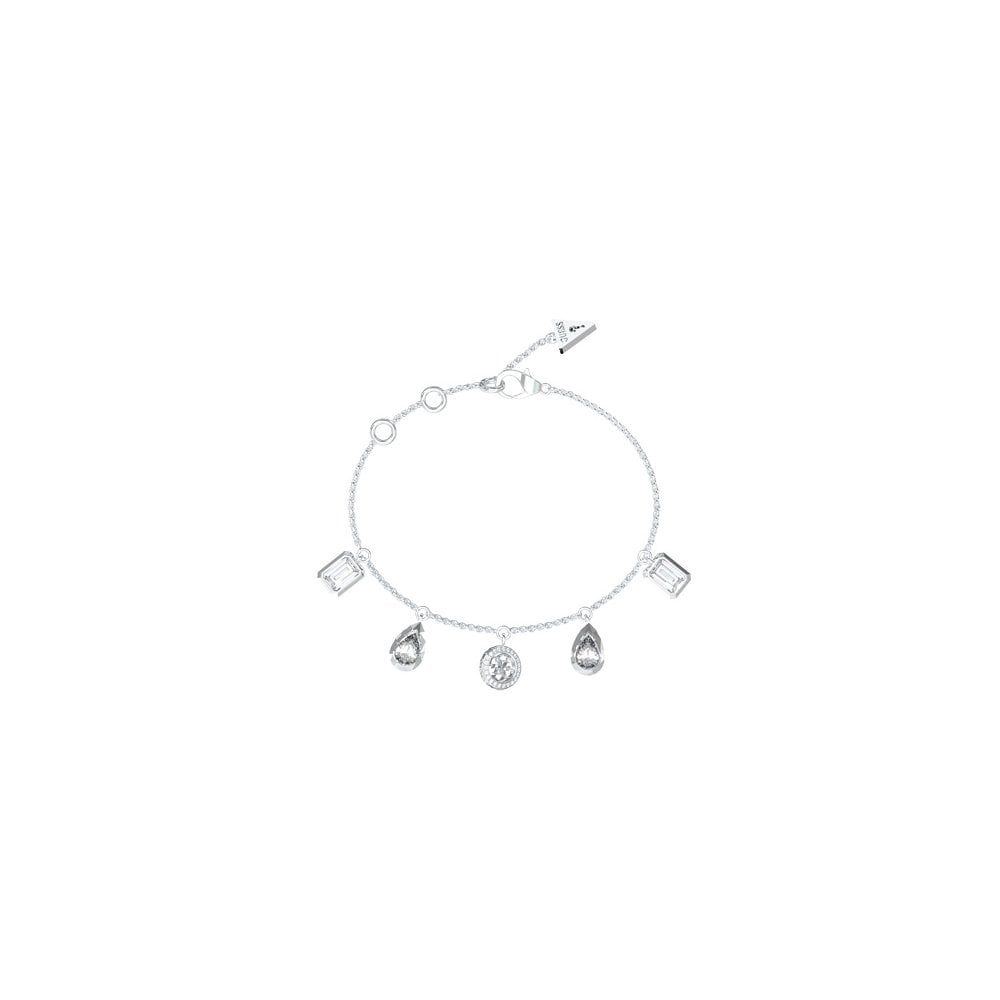 Guess Jewellery Women's Light Guess & 5 Charm Bracelet 1Cm, 17.2Cm + 3.8Cm 4G