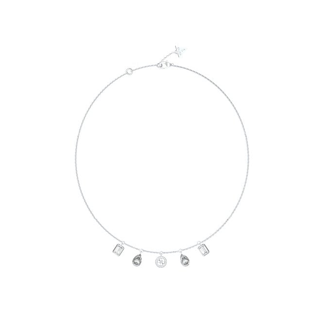Guess Jewellery Guess 4G Light & 5 Charm Necklace 1cm, 40.7cm + 5cm