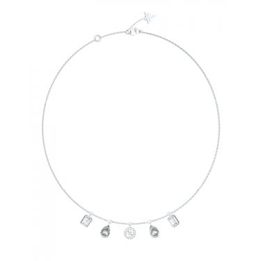 Guess 4G Light & 5 Charm Necklace 1cm, 40.7cm + 5cm