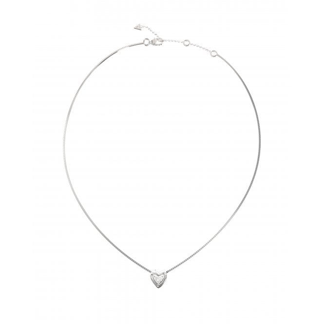 Guess Jewellery Guess Beloved CZ Heart Necklace 16-18