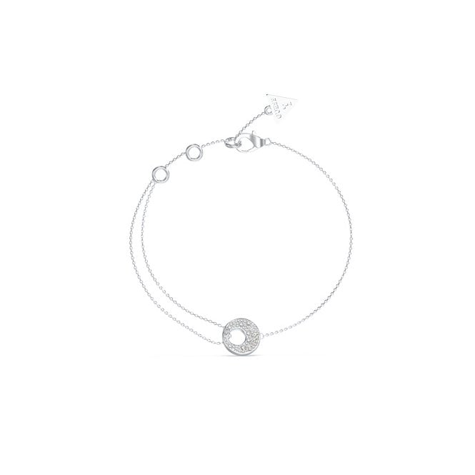 Guess Jewellery Guess Blooming Summer Single Link Pavé Bracelet 1cm, 17.2cm + 3.8cm