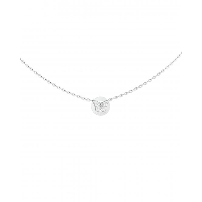 Guess Jewellery Guess Borboleta CZ Butterfly Coin Necklace 1cm, 16-18