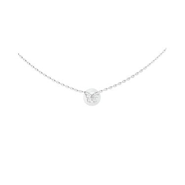 Guess Borboleta CZ Butterfly Coin Necklace 1cm, 16-18"