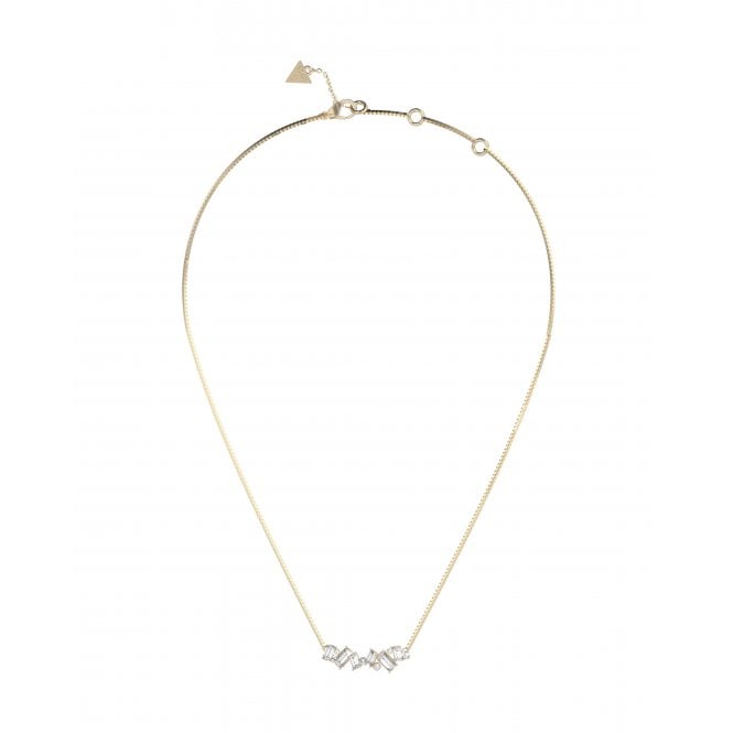 Guess Jewellery Guess Chandelier Mutli CZ Gold Tone Necklace 16-18