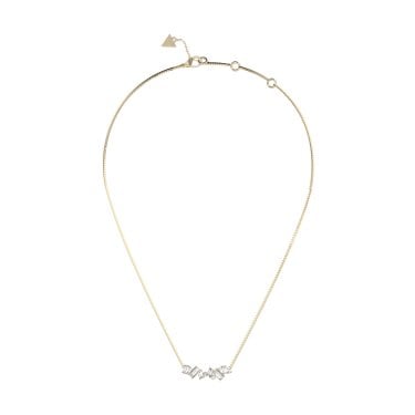 Guess Chandelier Mutli CZ Gold Tone Necklace 16-18"