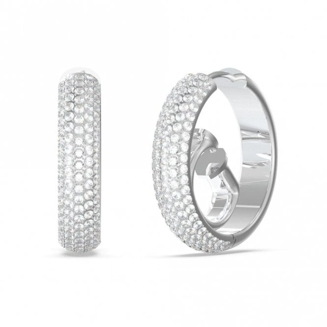 Guess Jewellery Guess Crazy G Logo CZ Pave Hoop Earrings 2cm
