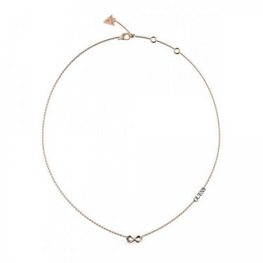 Guess Endless Dream Infinity Rose Gold Tone Necklace 40.5-45.5cm