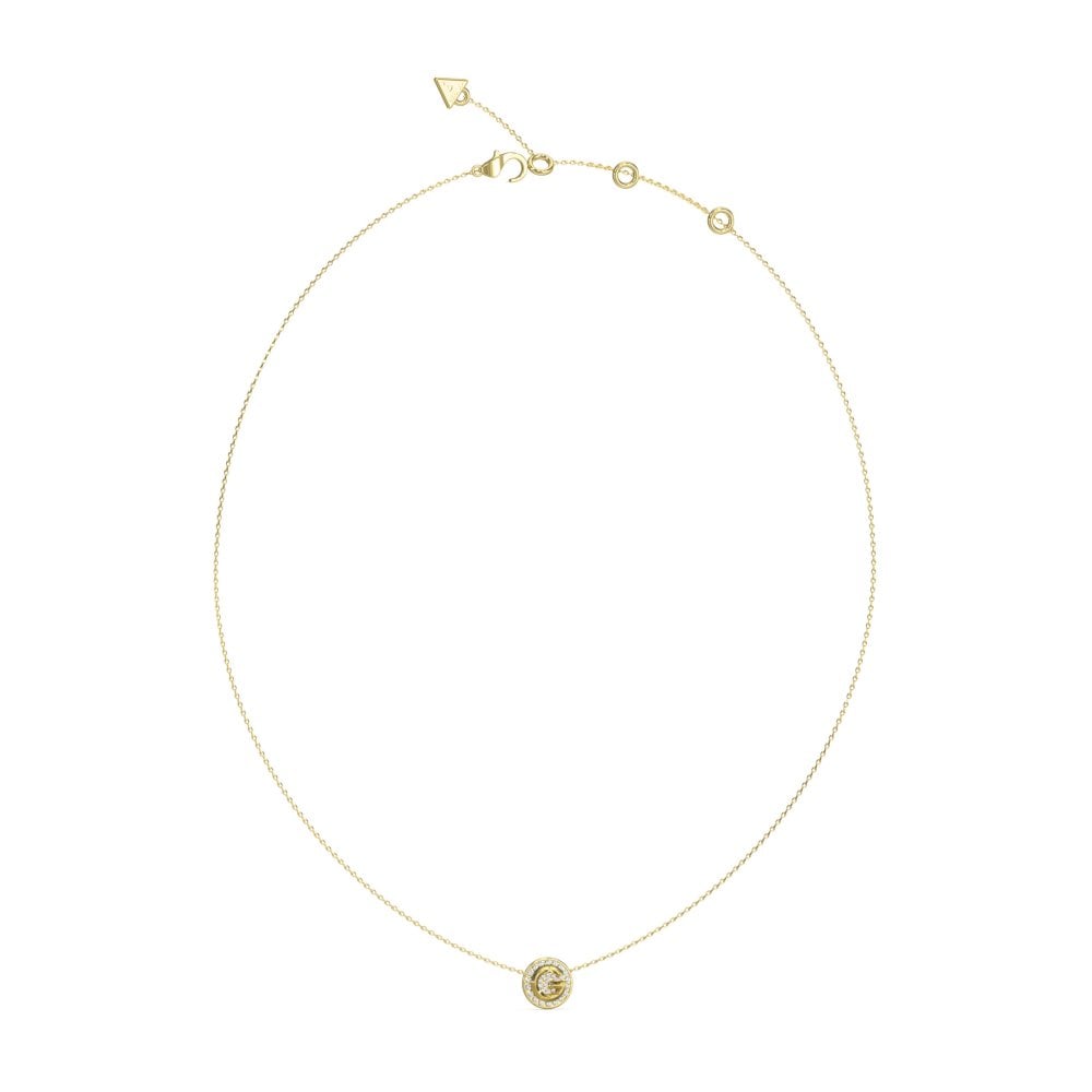 Guess Jewellery Women's White/Gold Guess G Crystal 16-18" G Coin Pave Necklace Ubn05446yg – - Steel / Crystal - Image 3