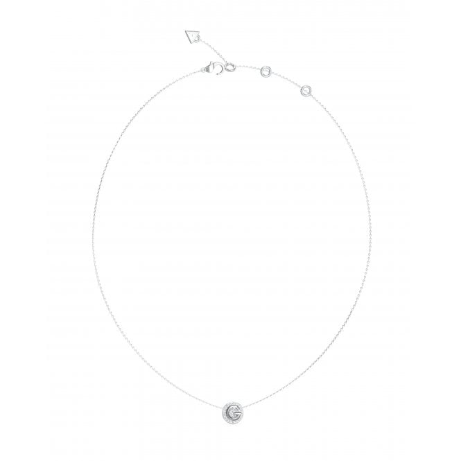 Guess Jewellery Guess G Crystal G Coin Pavé Necklace 16-18