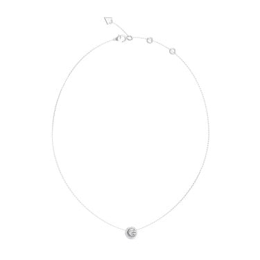 Guess G Crystal G Coin Pavé Necklace 16-18"