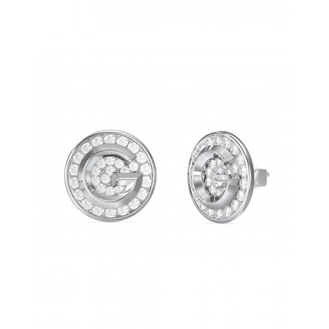 Guess Jewellery Guess G Crystal G Coin Pavé Stud Earrings 1cm 