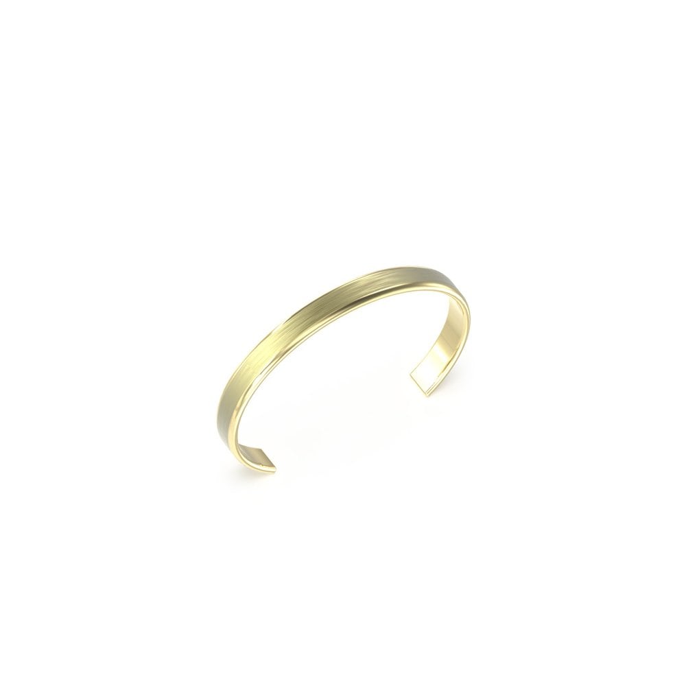 Guess Jewellery Gold Guess Gents Pitstop Brushed C Tone Bangle Size 1