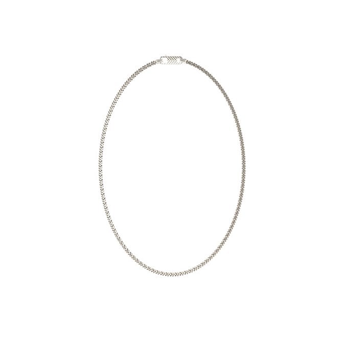 Guess Jewellery Guess Gents Pitstop Textured Hook Chain Necklace 0.8cm, 21
