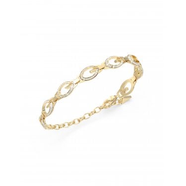 Guess Heart G Camden Crystal Gold Tone Bracelet 17.2cm + 3.8cm