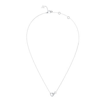 Guess Iconique CZ Infinity & Heart Necklace 16-18"