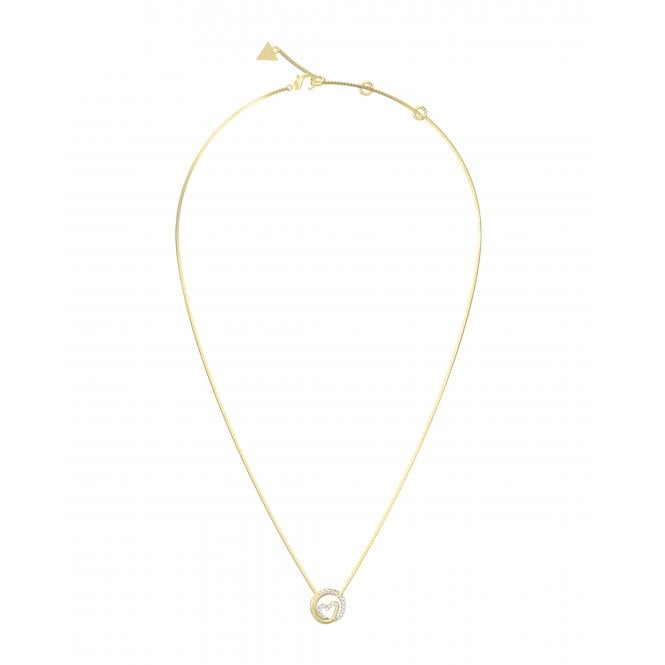 Guess Jewellery Guess Iconique CZ Wrapped Heart Gold Tone Necklace 16-18