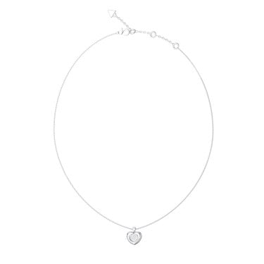 Guess L.O.V.E Pavé Heart Necklace 16-18"