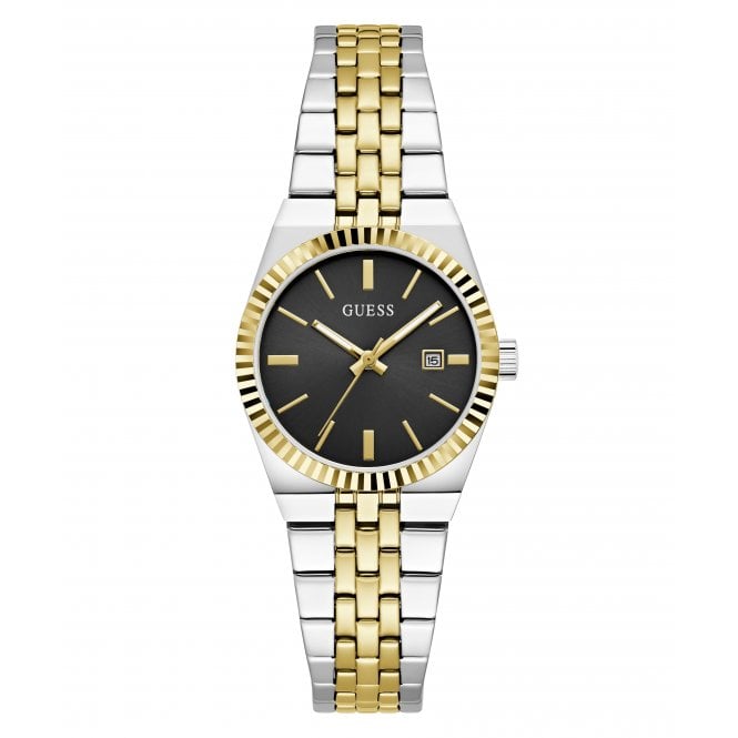 Guess Jewellery Guess Ladies Vera Black Dial Two Tone Stainless Steel Watch