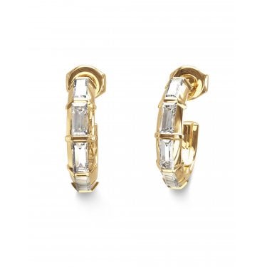 Guess Les Baguettes Gold Tone Hoop Earrings 1.6cm