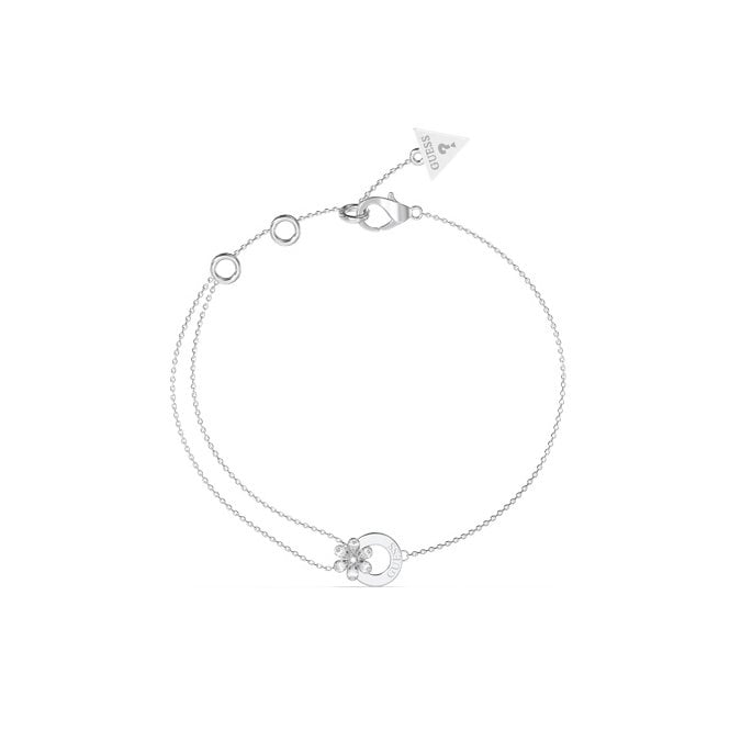 Guess Jewellery Guess Lily Flower CZ Bracelet 1.2cm, 17.2cm + 3.8cm