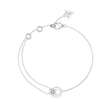 Guess Lily Flower CZ Bracelet 1.2cm, 17.2cm + 3.8cm