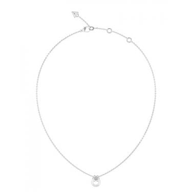 Guess Lily Flower CZ Necklace 1.2cm, 40.7 - 45.7cm