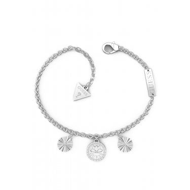 Guess Lotus Silver Tone Bracelet