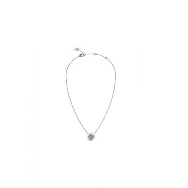 Guess M'ama Non M'ama Solitaire Crystal Heart Necklace 1cm, 40-45cm