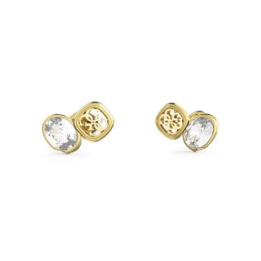 Guess Mamounia 4G CZ Gold Tone Stud Earrings 1.2cm