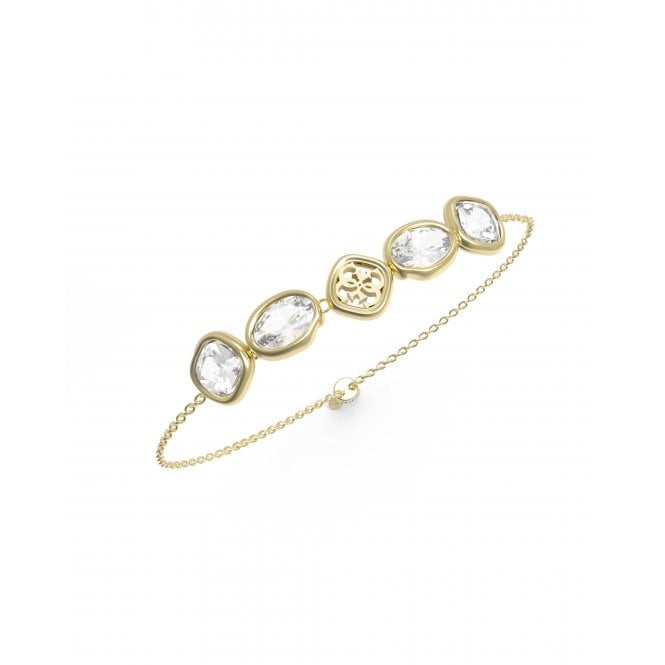Guess Jewellery Guess Mamounia 4G Multi CZ Gold Tone Bracelet Adjustable Slider Bracelet 12 - 24cm