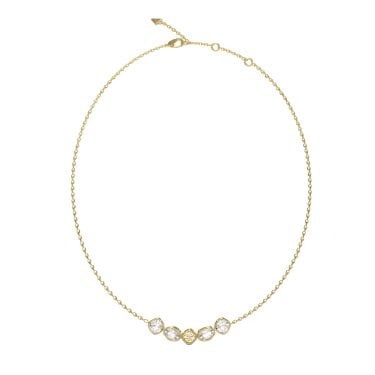 Guess Mamounia 4G Multi CZ Gold Tone Necklace 16-18"