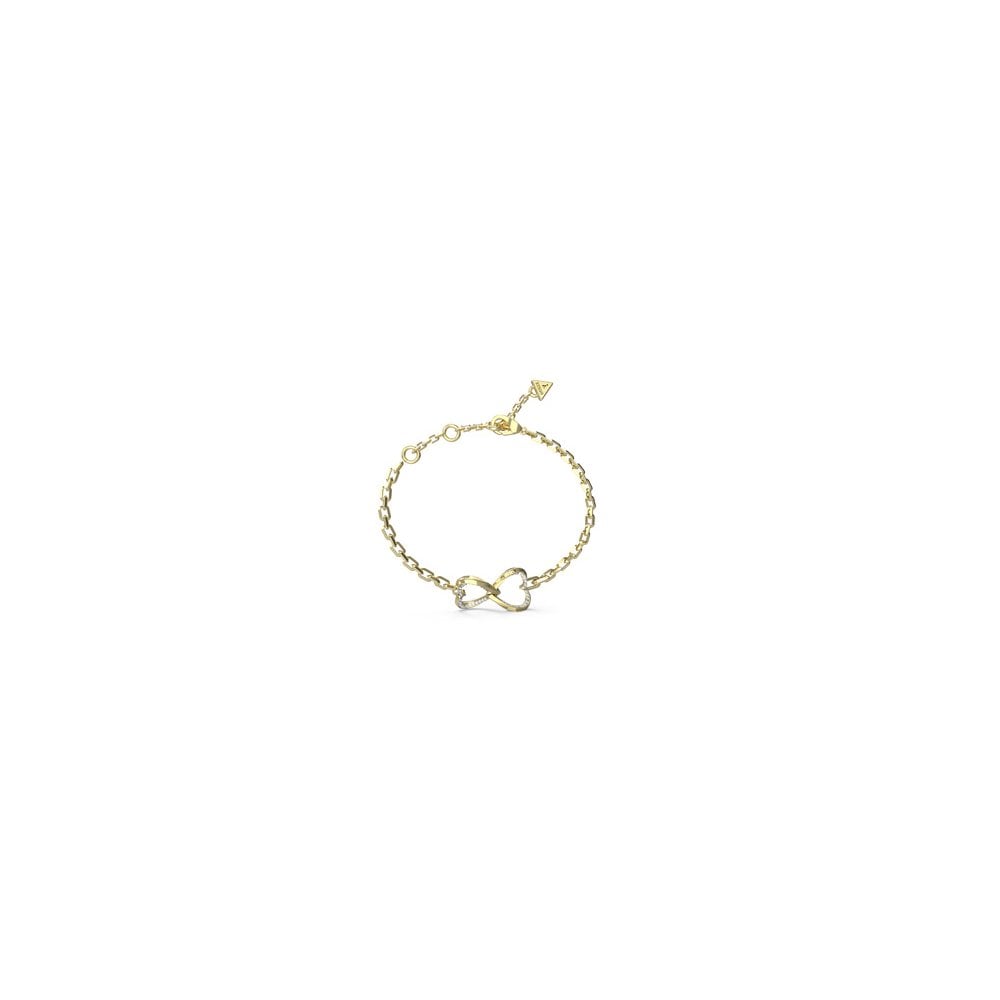 Guess Jewellery Women's Gold Guess Mon Amour Two Hearts Intertwined Tone Bracelet, 17-21Cm 2Cm