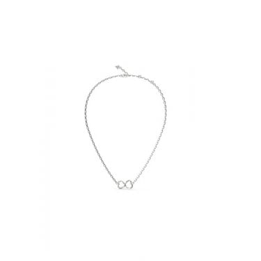 Guess Mon Amour Two Hearts Intertwined Necklace 2cm, 40-45cm