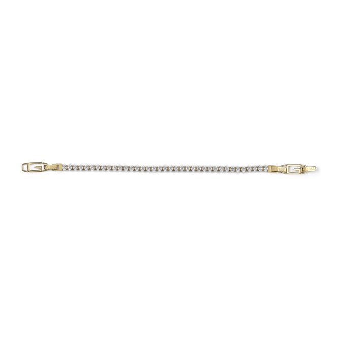 Guess Jewellery Guess Paradise G Logo CZ Gold Tone Tennis Bracelet 0.5cm, 15.9 - 18.4cm