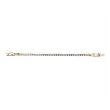 Guess Paradise G Logo CZ Gold Tone Tennis Bracelet 0.5cm, 15.9 - 18.4cm