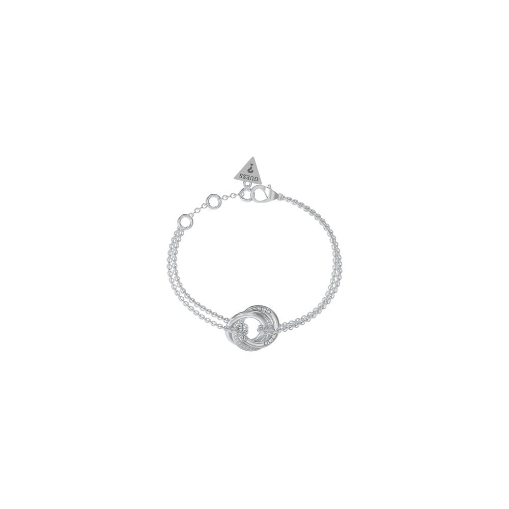 Guess Jewellery Silver/White Guess Perfect Cz Mini Links Bracelet 17-21Cm Size 1