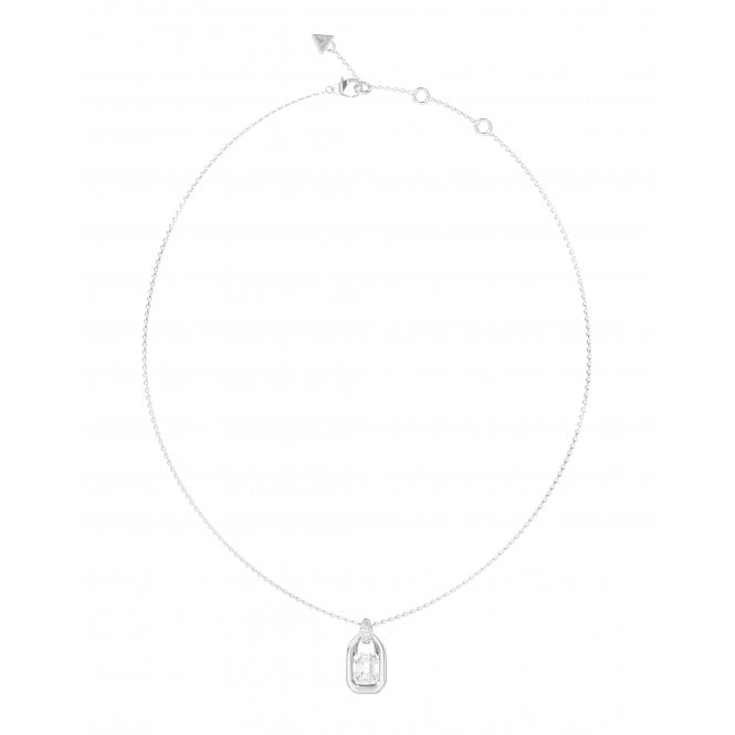 Guess Jewellery Guess Radiosa Silver Tone Gemstone Necklace 45.7 + 5.0cm