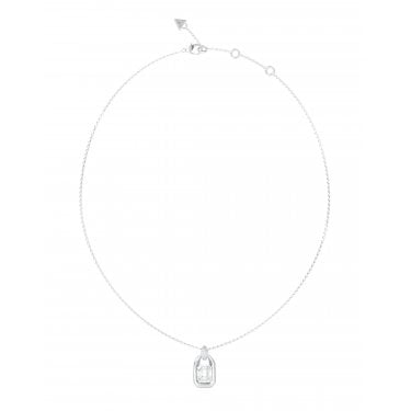 Guess Radiosa Silver Tone Gemstone Necklace 45.7 + 5.0cm