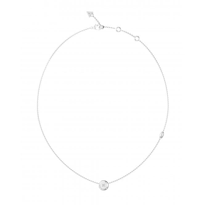 Guess Jewellery Guess Sparks CZ Coin Necklace 1.1cm, 16-18