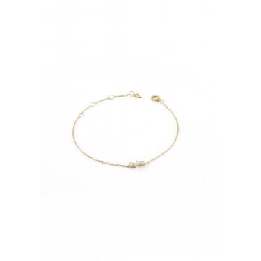 Guess Sterling Silver Jardin Crystals Gold Tone Bracelet 0.9cm, 17.2cm + 3.8cm 