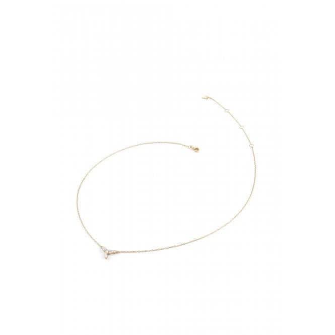 Guess Jewellery Guess Sterling Silver Jardin Crystals Gold Tone Necklace 1cm, 16-18