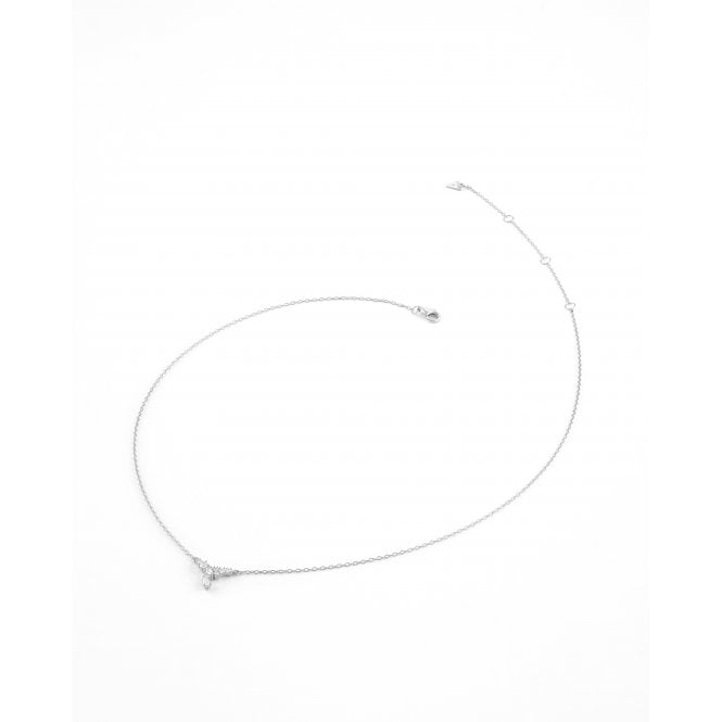 Guess Jewellery Guess Sterling Silver Jardin Crystals Necklace 1cm, 16-18